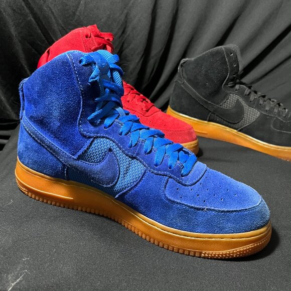 Nike Air Force 1 High ’07 LV8 Bundle – Black, Blue, Red, Mens Pre-Owned - Picture 10 of 12